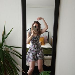 Cute Vintage Floral Mini Dress